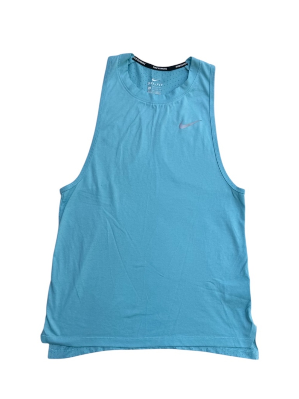 Nike Running Dri-Fit Tank Top Women's Size Medium Blue Mesh Racerback